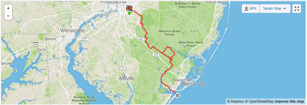 The Course from my Strava