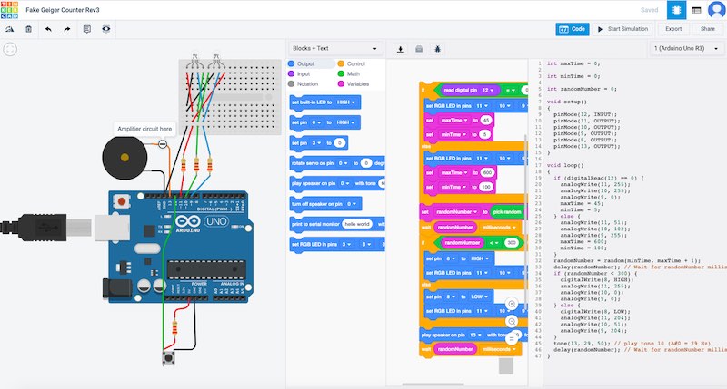 Fake geiger counter project